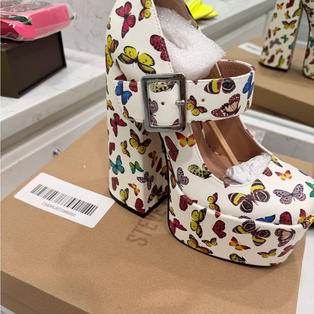 Steve Madden Women's Platform Heels - Multicolor Butterfly Print